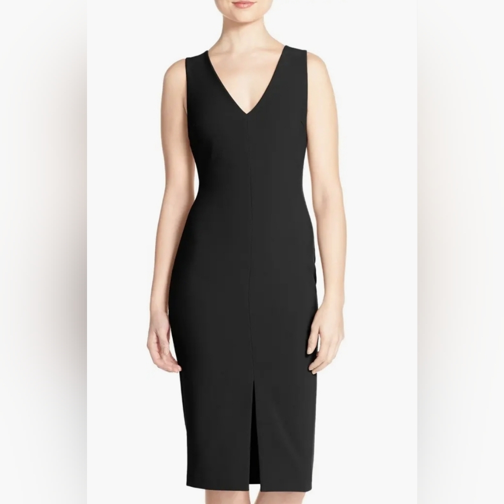 LIKELY 'Park' V-Neck Sheath Midi Dress